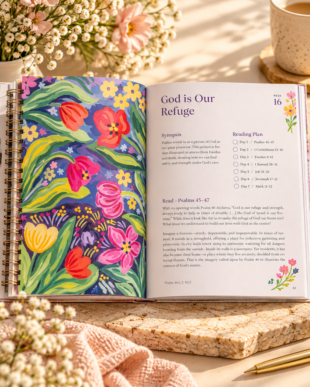 A Beautiful Year in the Bible God is Our Refuge interior spread
